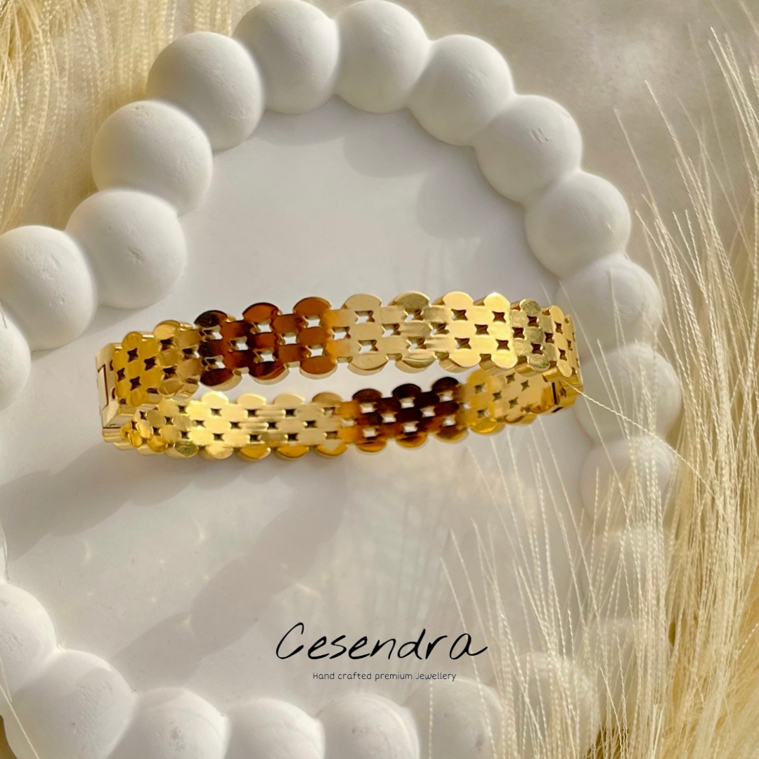 Mini Honeycomb Bracelet - 18K
