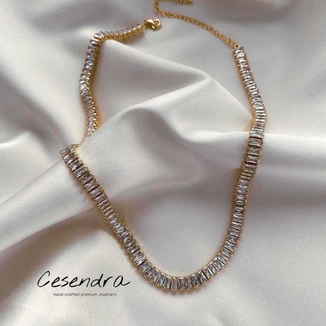 Luna Tennis Necklace -18K