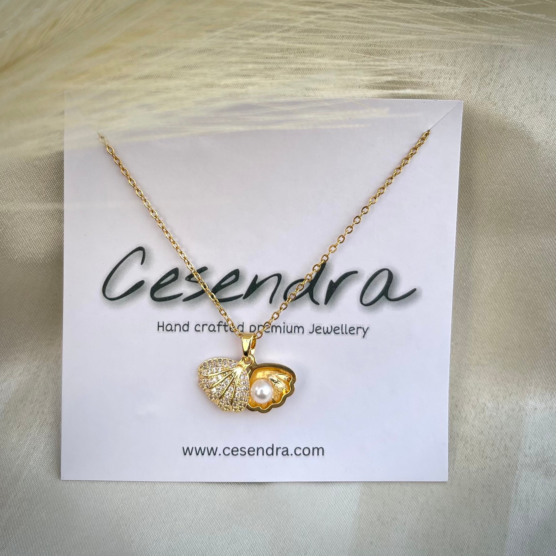 Ocean’s Whisper Necklace -18K