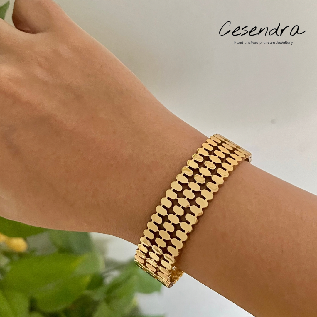 Multi Layer Bangle - 18K