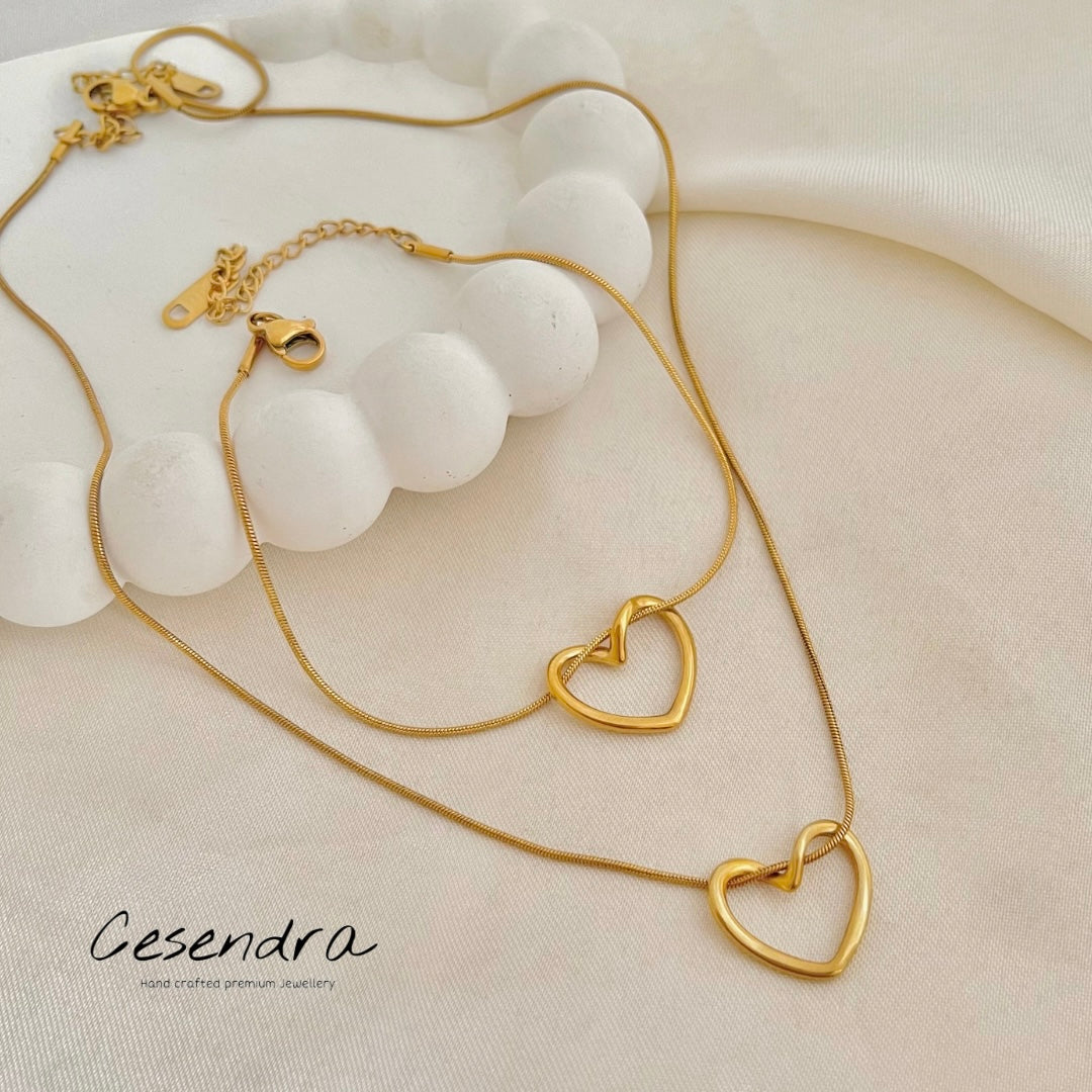 Knot Heart Set -18K