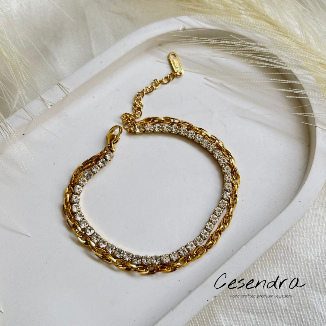 Layered Luxury Bracelet - 18K