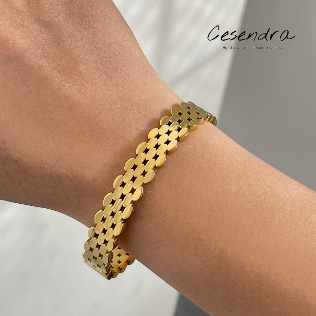 Mini Honeycomb Bracelet - 18K