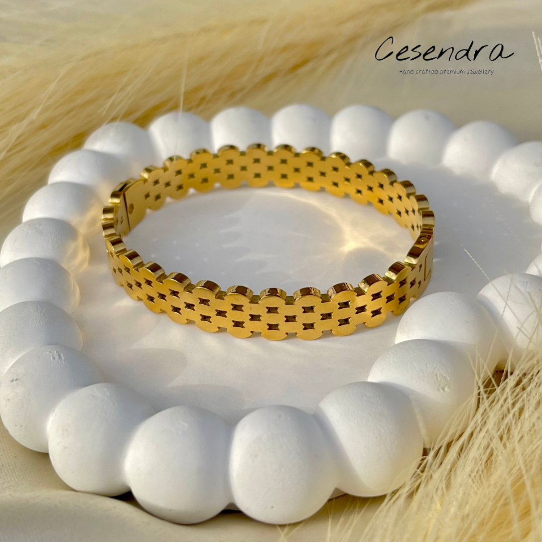 Mini Honeycomb Bracelet - 18K