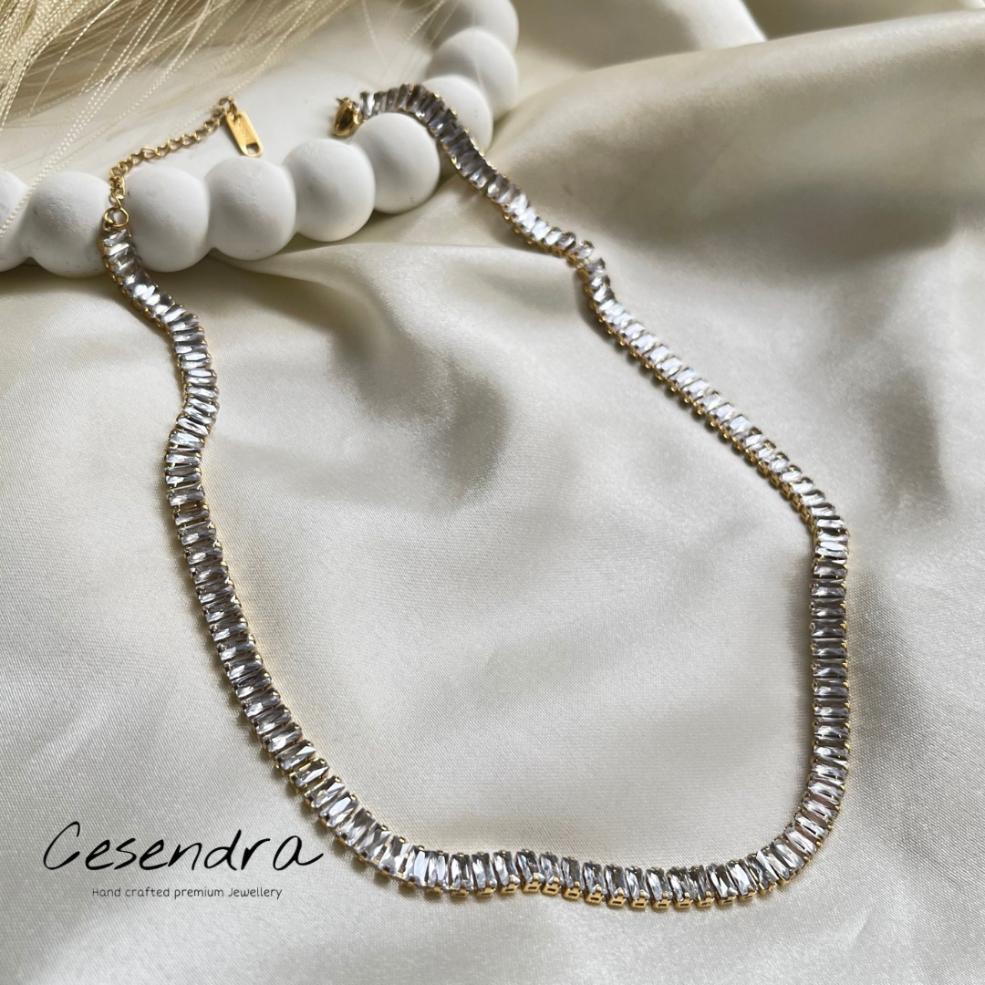 Luna Tennis Necklace -18K