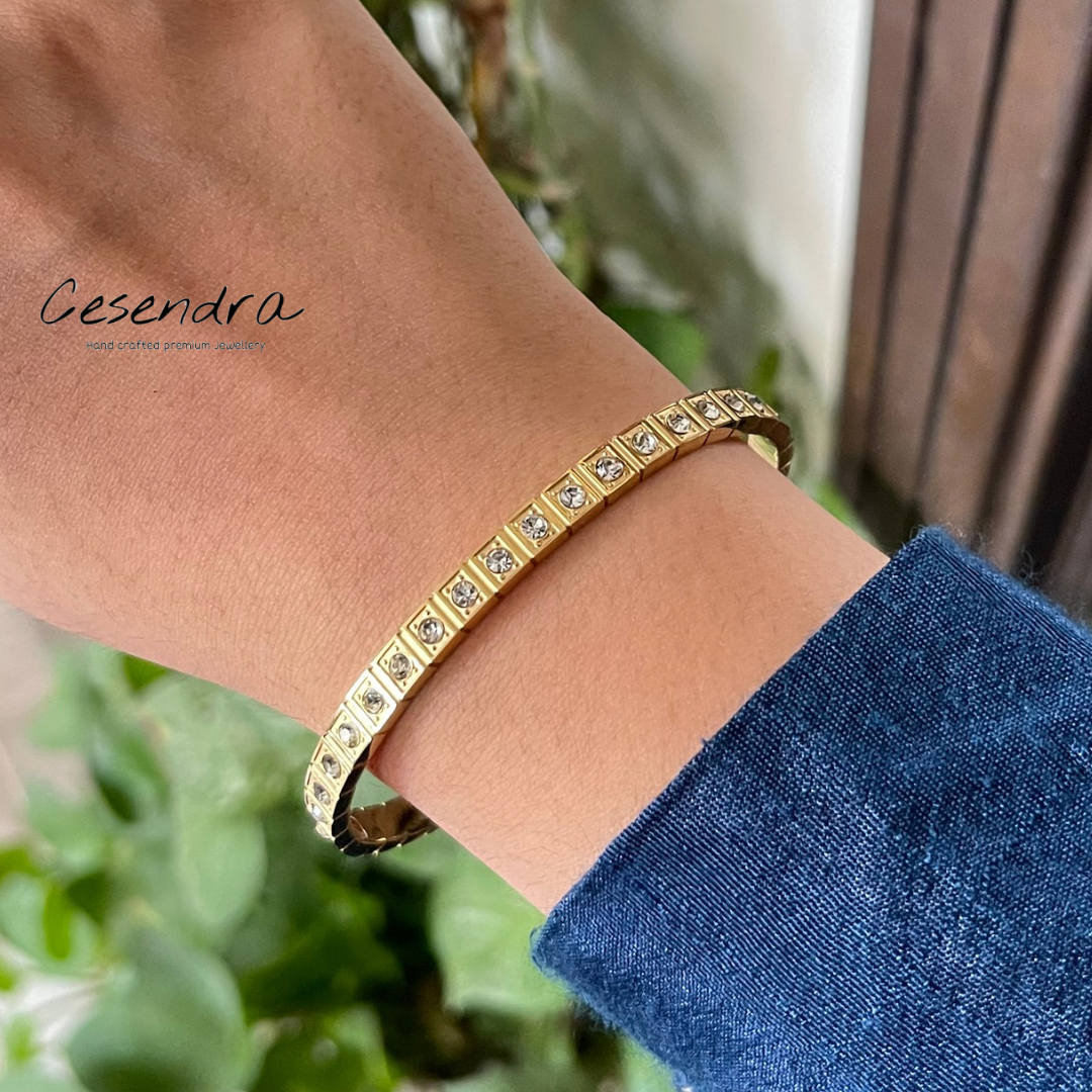 Cubic Zircon Bracelet - 18K