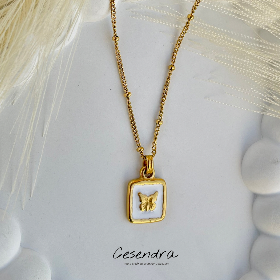 Vintage Butterfly Keepsake -18K