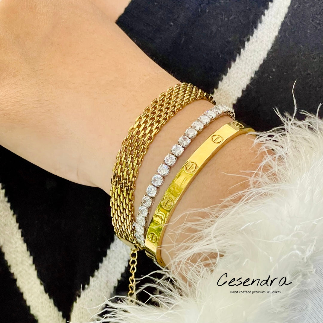 Aviana bracelet, tennis, luxe circle - pack of 3
