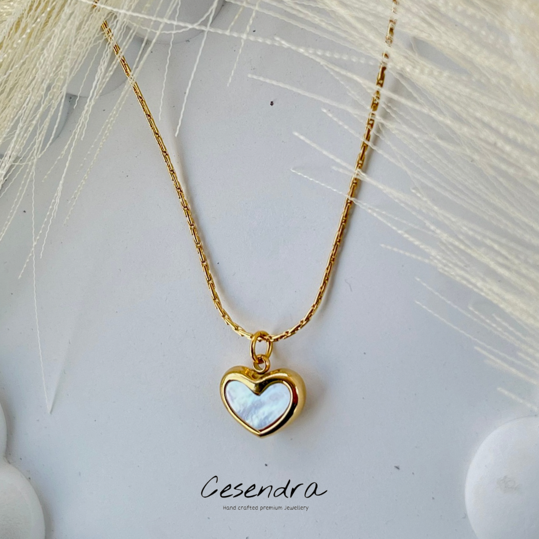 Tiny Love Token Necklace -18K