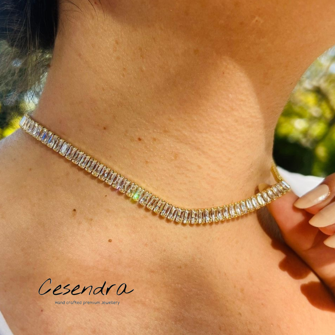 Luna Tennis Necklace -18K