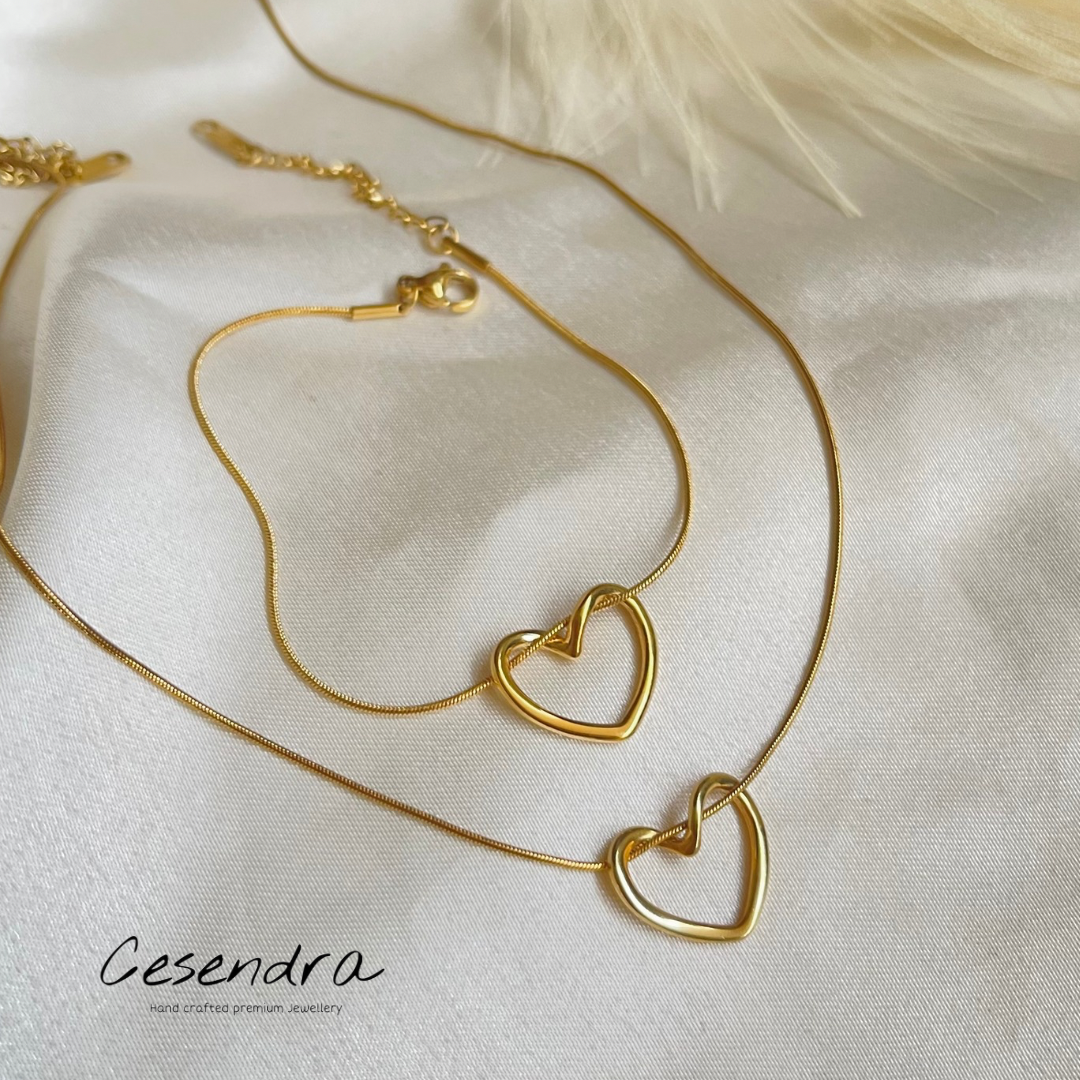 Knot Heart Set -18K