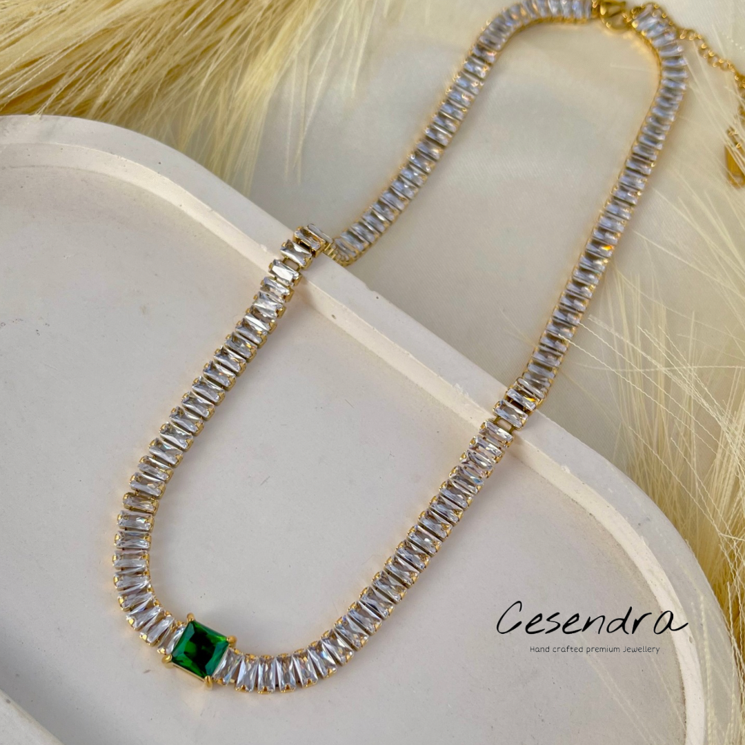Green Goddess Necklace -18K