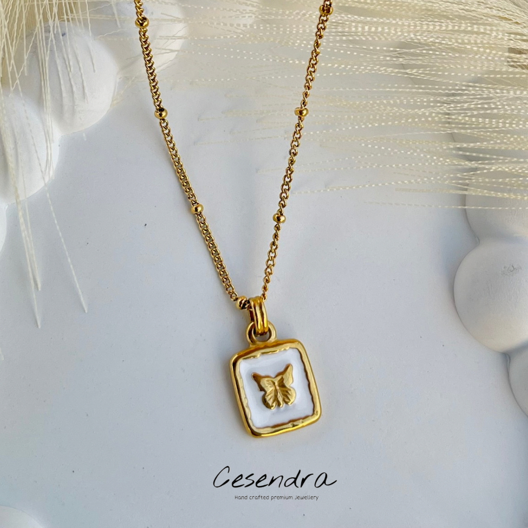 Vintage Butterfly Keepsake -18K