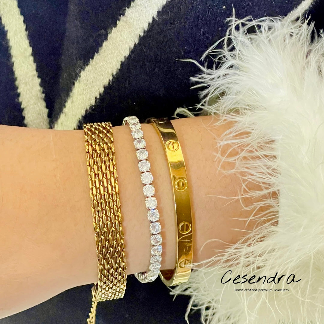 Aviana bracelet, tennis, luxe circle - pack of 3