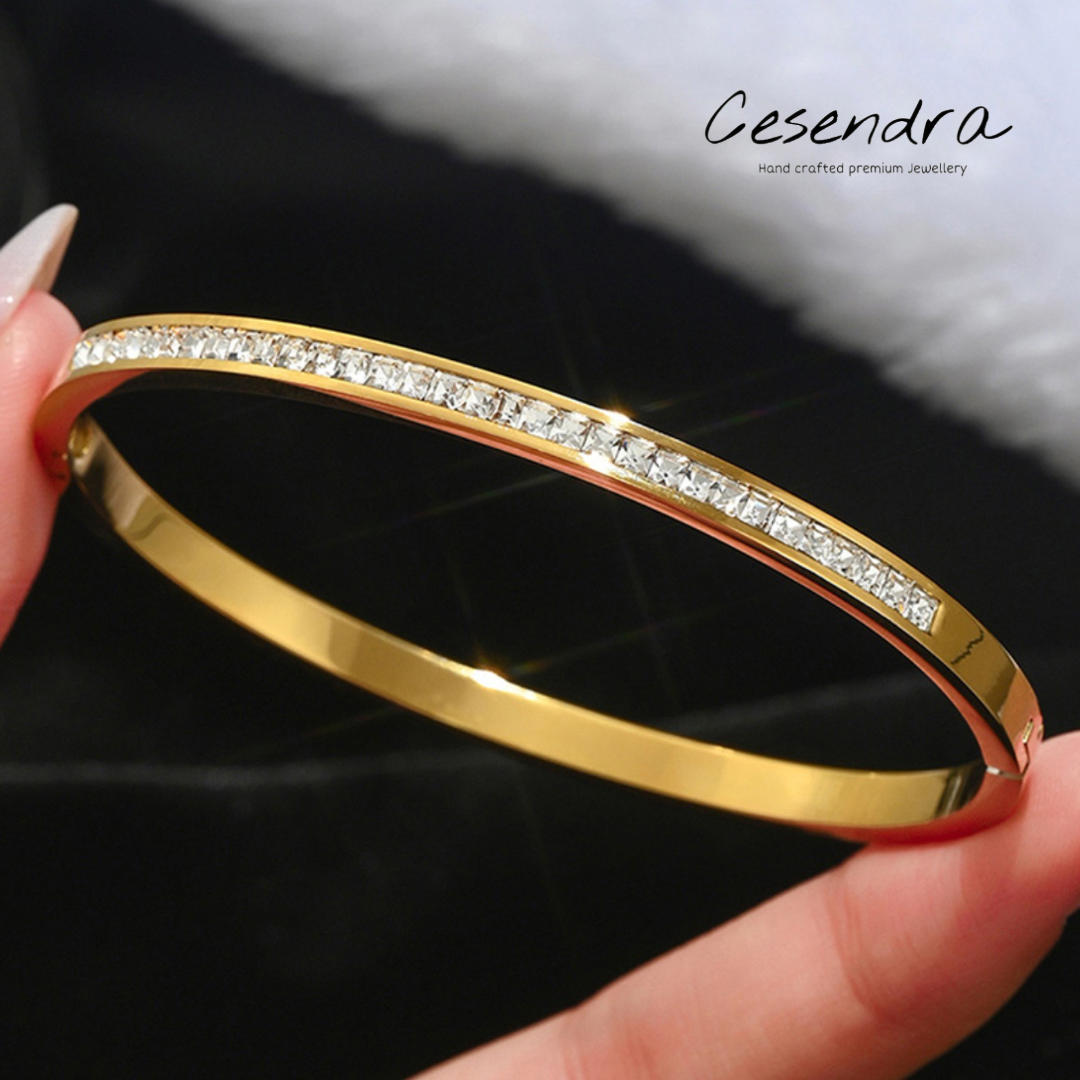 Slim Zircon Diamond Bracelet - 18K