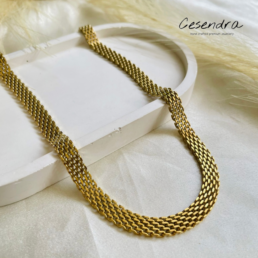 Sunset Chain Neck Piece -18K